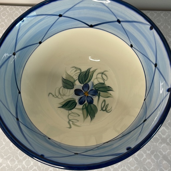 Gail Pittman Annabella Pattern Serving Bowl | Blue - Picture 5 of 8